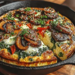 Frittatas are a delightful and versatile dish that can be enjoyed at any meal of the day, be it breakfast, brunch, lunch, or dinner. This particular recipe features savory spinach and mushrooms, two ingredients that not only elevate the flavor profile but also offer numerous health benefits. The combination of fresh vegetables and protein-rich eggs ensures a filling and nutritious meal that can impress both family and guests alike. In this article, we will guide you step-by-step through the process of creating this savory frittata, making it easy for you to whip up this delightful dish in your own kitchen.