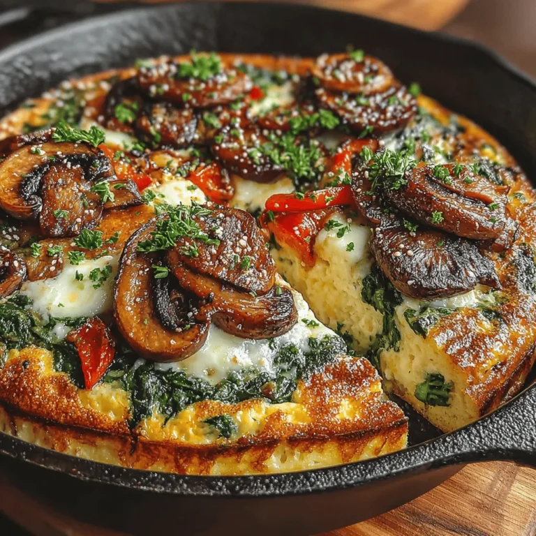 Frittatas are a delightful and versatile dish that can be enjoyed at any meal of the day, be it breakfast, brunch, lunch, or dinner. This particular recipe features savory spinach and mushrooms, two ingredients that not only elevate the flavor profile but also offer numerous health benefits. The combination of fresh vegetables and protein-rich eggs ensures a filling and nutritious meal that can impress both family and guests alike. In this article, we will guide you step-by-step through the process of creating this savory frittata, making it easy for you to whip up this delightful dish in your own kitchen.