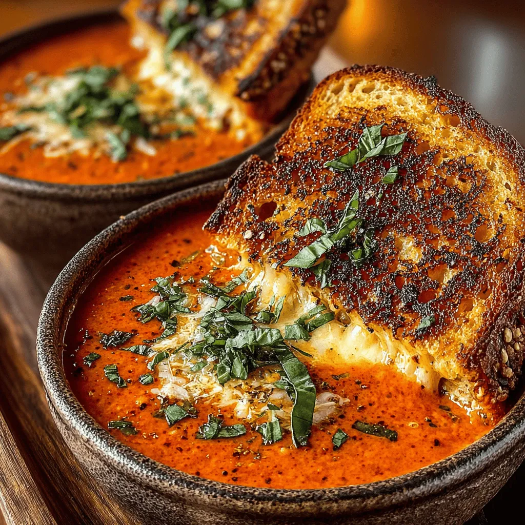Explore the comforting combination of creamy Tomato Bliss & Cheese Melt Delight, a dish that encapsulates the warmth of a home-cooked meal. With a luscious tomato basil soup paired with crispy grilled cheese sandwiches, this recipe offers a delightful experience that warms the soul. Perfect for a cozy evening or a quick lunch, this dish highlights the rich flavors of fresh ingredients while being easy to prepare. Join us as we delve into the details of creating this satisfying meal that embodies comfort food at its best.