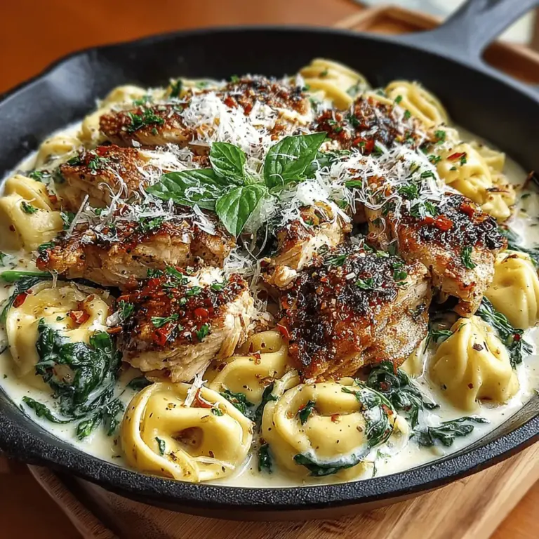 To create the luscious sauce that will envelop your tortellini, start by combining chicken broth and heavy cream in your skillet. Begin with about 1 cup of chicken broth, pouring it into the pan over medium heat. As the broth begins to warm, slowly add in 1 cup of heavy cream. Stir the mixture gently, allowing it to blend seamlessly. The chicken broth provides a rich, savory base, while the heavy cream adds the necessary creaminess.