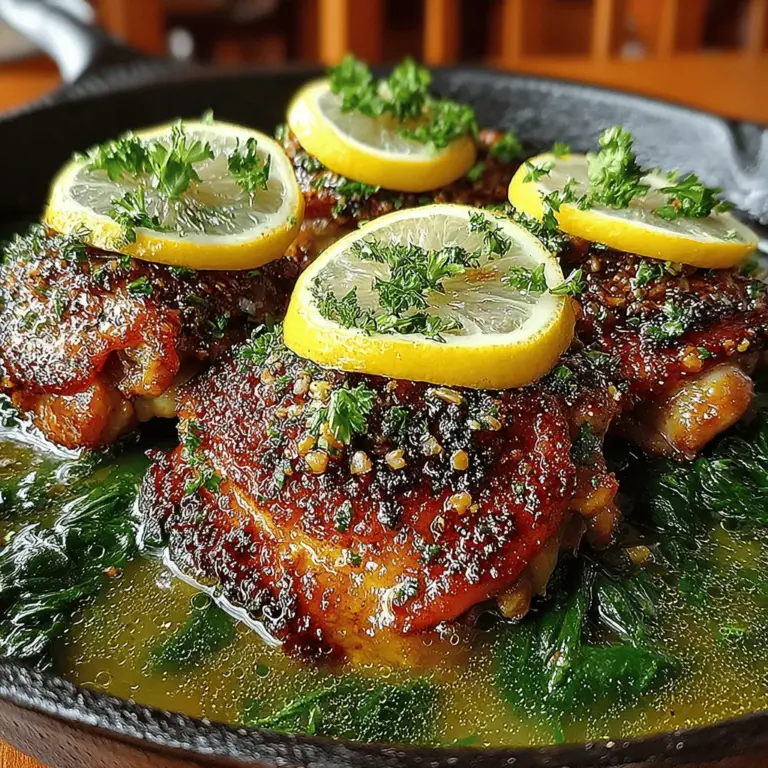 In the fast-paced world we live in, one-pan meals have surged in popularity, offering a perfect blend of convenience and flavor. These recipes simplify the cooking process by minimizing cleanup while delivering robust, delicious dishes that satisfy the palate. Among the myriad of one-pan options, Zesty One-Pan Lemon Garlic Chicken Thighs stands out as a vibrant and mouthwatering choice. This dish harmonizes the bright, refreshing notes of lemon with the aromatic allure of garlic, resulting in a symphony of flavors that tantalize the taste buds. Not only is it an excellent option for busy weeknights, but it also shines when entertaining guests, making it a versatile addition to any home cook's repertoire.