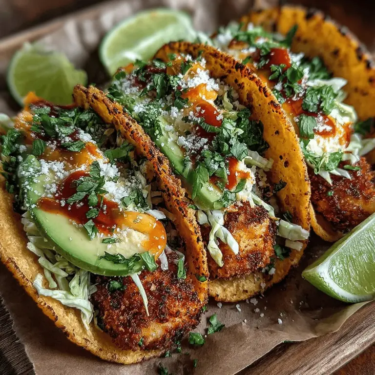 Tacos are a beloved staple in many cuisines around the world, known for their versatility and ability to cater to an array of tastes and dietary preferences. From traditional Mexican flavors to innovative modern creations, tacos can be filled with just about anything, making them a crowd-pleaser at gatherings, dinner tables, and food trucks alike. Among the myriad of taco variations, crispy oven-baked fish tacos stand out as a delicious and healthier alternative to their fried counterparts. This recipe not only offers a satisfying crunch but also encapsulates the fresh, vibrant flavors of the ocean and garden, making it a perfect choice for those seeking a lighter meal without sacrificing taste.