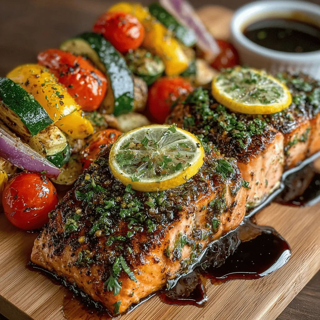 If you're searching for a dish that epitomizes freshness and vibrant flavors, look no further than Zesty Lemon Herb Grilled Salmon with Colorful Veggies. This delightful recipe combines succulent salmon fillets marinated in a zesty blend of citrus and herbs with a medley of colorful vegetables, making it an ideal choice for anyone looking to elevate their dining experience. Whether you're preparing a healthy meal for yourself, hosting a gathering, or planning a weeknight dinner, this dish is sure to impress with its visual appeal and mouthwatering taste.