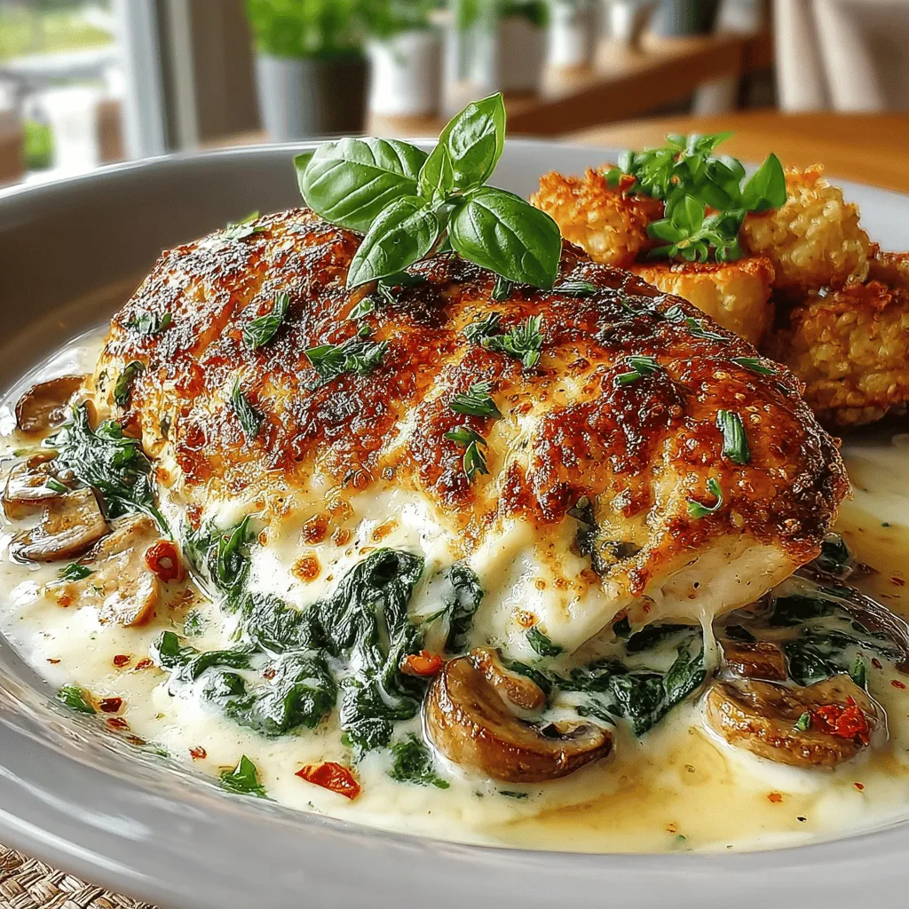 Savory Mushroom & Spinach Stuffed Chicken Breasts are a delightful culinary creation that perfectly merges flavor and nutrition. This dish captivates not only with its vibrant colors and appealing presentation but also with its rich, earthy flavors that come together in a beautiful harmony. Ideal for both weeknight dinners and special occasions, this recipe promises to impress your family and guests alike.