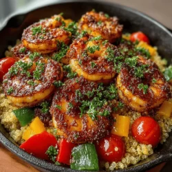 In the realm of quick and healthy meals, the Zesty One-Pan Lemon Garlic Shrimp & Quinoa stands out as a vibrant dish that combines succulent shrimp, protein-packed quinoa, and fresh vegetables, all infused with zesty lemon and aromatic garlic. This recipe not only delivers a burst of flavor but also promises ease of preparation, making it ideal for busy weeknights or casual gatherings. By utilizing just one pan, you can minimize cleanup while maximizing taste, making this dish a fantastic addition to your culinary repertoire. Let’s dive into the details of this delightful recipe, exploring its ingredients, preparation steps, and the benefits of each component.