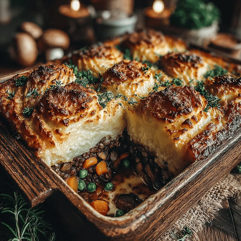 Wild Forest Shepherd's Pie is an innovative take on the beloved traditional dish, offering a comforting and nutrient-rich option for those who prefer plant-based meals. This vegetarian variation replaces the classic meat filling with a hearty combination of lentils and seasonal vegetables, creating a dish that is both satisfying and bursting with flavor. Topped with a creamy layer of mashed potatoes, this shepherd’s pie is not only a delicious addition to family dinners but also a wholesome choice for gatherings, showcasing how adaptable and flavorful vegetarian cuisine can be.