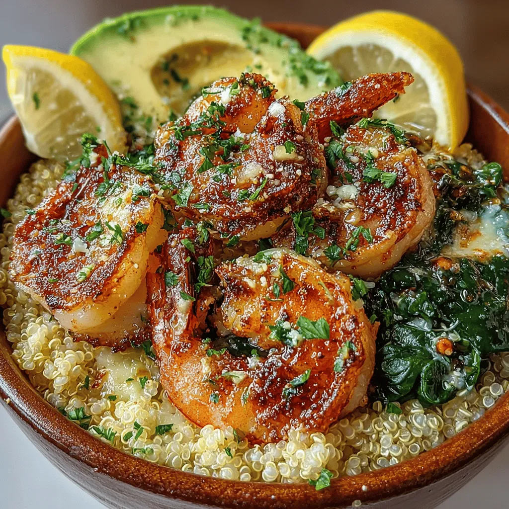 Zesty Lemon Garlic Shrimp & Quinoa Bowls are a vibrant and nutritious dish that combines the delicate flavors of shrimp with the wholesome goodness of quinoa. This recipe is not only easy to prepare but also packed with health benefits, making it an ideal choice for busy weeknights or meal prep. The combination of succulent shrimp, fluffy quinoa, and zesty lemon creates a delightful meal that is both satisfying and nourishing.