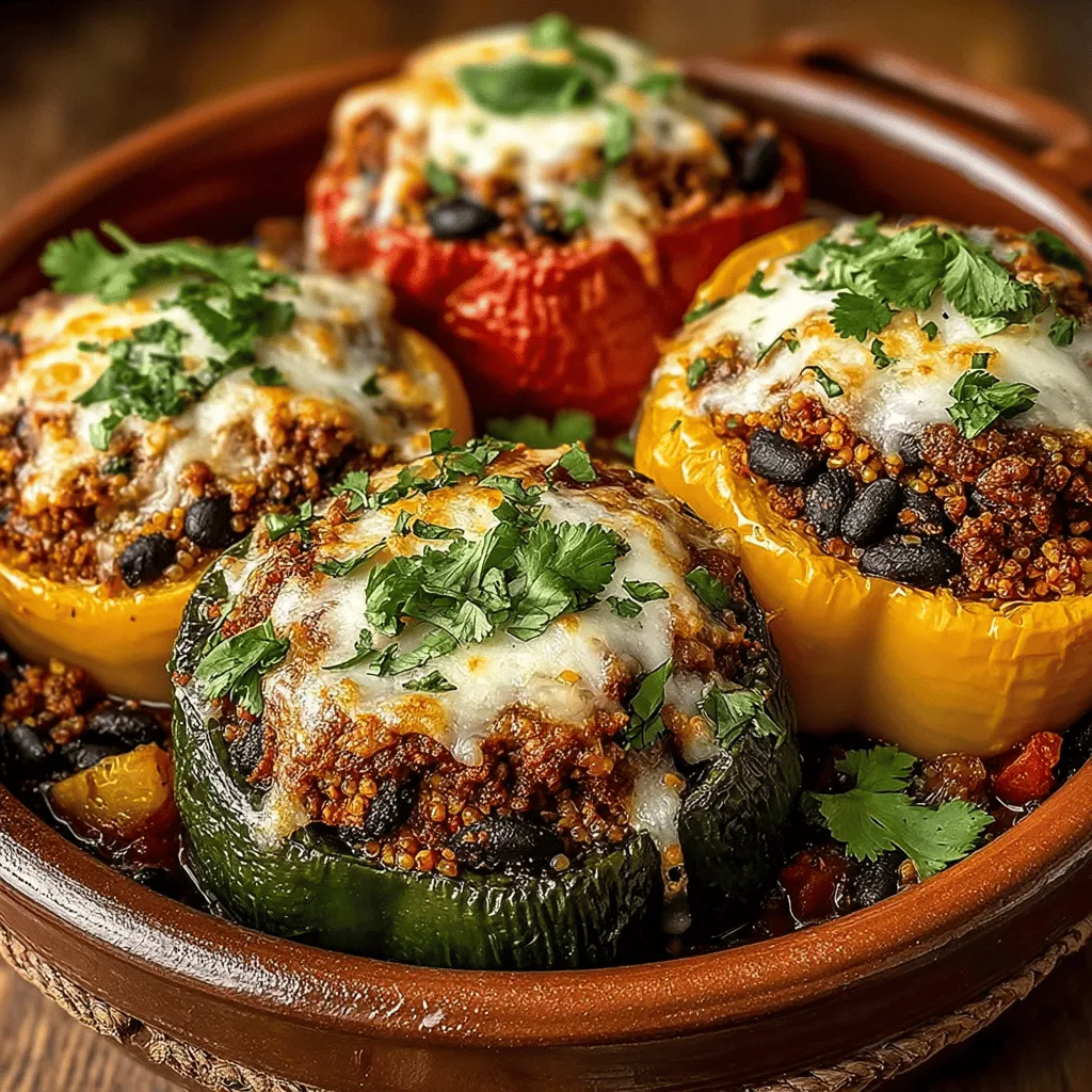 Hearty Beef and Quinoa Stuffed Peppers