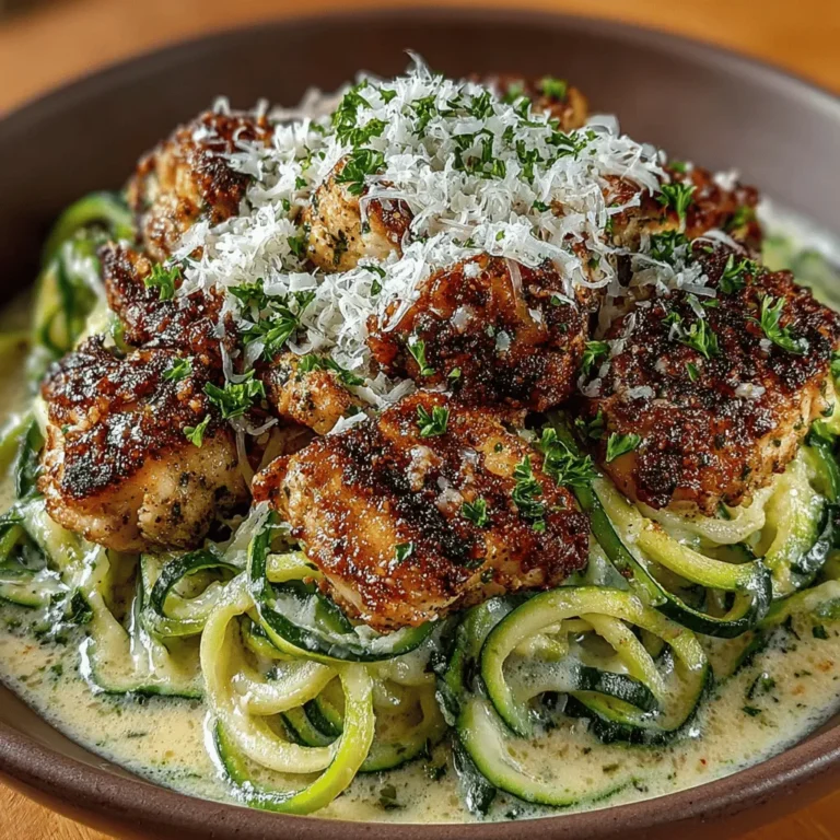 Discover the perfect blend of comfort food and healthy eating with our Creamy Chicken Alfredo Zoodles recipe. This dish transforms traditional pasta into a lighter, veggie-packed alternative by using spiralized zucchini noodles, also known as zoodles. With a rich and creamy Alfredo sauce, this recipe is not only simple and quick to prepare but also bursting with flavors that will please your palate. In this article, we'll explore the ingredients, the cooking process, and the nutritional benefits of this satisfying meal.