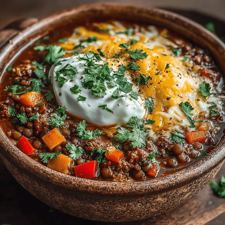 - 1 cup dried green or brown lentils - 1 can (15 oz) kidney beans, drained and rinsed - 1 can (15 oz) diced tomatoes - 1 medium onion, diced - 2 cloves garlic, minced - 1 bell pepper, diced - 2 carrots, diced - 2 celery stalks, diced - 4 cups vegetable broth - 2 tablespoons olive oil - 2 tablespoons chili powder - 1 teaspoon cumin - 1 teaspoon smoked paprika - Salt and pepper to taste - 1 cup shredded cheddar cheese (for topping) - Fresh cilantro (optional, for garnish)