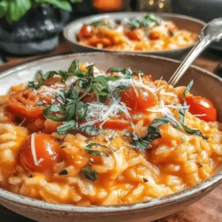 Simply Luxurious Creamy Tomato Basil Risotto