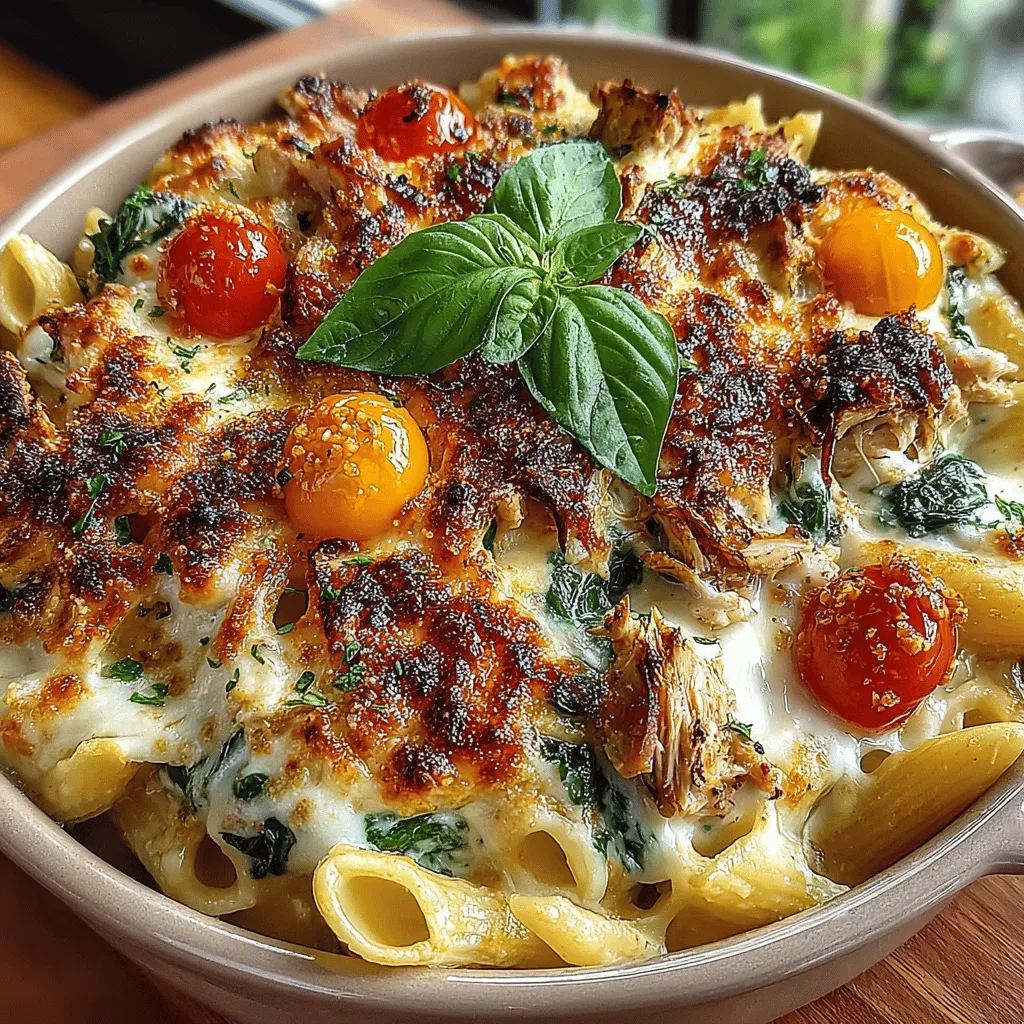 Creamy Chicken and Spinach Pasta Bake