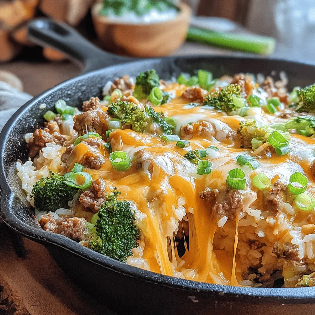 One-Pan Cheesy Beef and Broccoli Skillet
