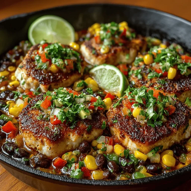 Spicy One-Pan Southwest Chicken & Black Beans is a vibrant and flavorful dish that brings together a medley of bold spices and wholesome ingredients. This recipe is perfect for busy weeknights when time is of the essence but flavor should never be compromised. One of the standout features of this dish is its convenience; everything cooks in a single pan, which means less time spent on cleanup and more time enjoying your meal. With the perfect balance of protein, fiber, and essential nutrients, this dish not only satisfies your taste buds but also supports a healthy lifestyle.