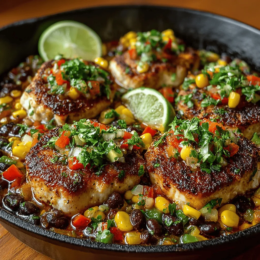 Spicy One-Pan Southwest Chicken & Black Beans is a vibrant and flavorful dish that brings together a medley of bold spices and wholesome ingredients. This recipe is perfect for busy weeknights when time is of the essence but flavor should never be compromised. One of the standout features of this dish is its convenience; everything cooks in a single pan, which means less time spent on cleanup and more time enjoying your meal. With the perfect balance of protein, fiber, and essential nutrients, this dish not only satisfies your taste buds but also supports a healthy lifestyle.