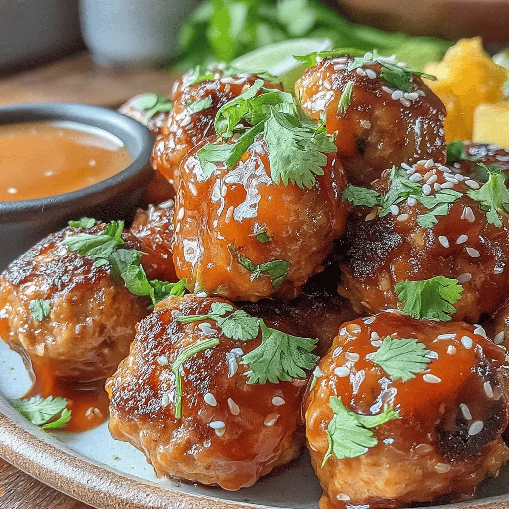 Sweet & Smoky Air Fryer BBQ Pineapple Meatballs