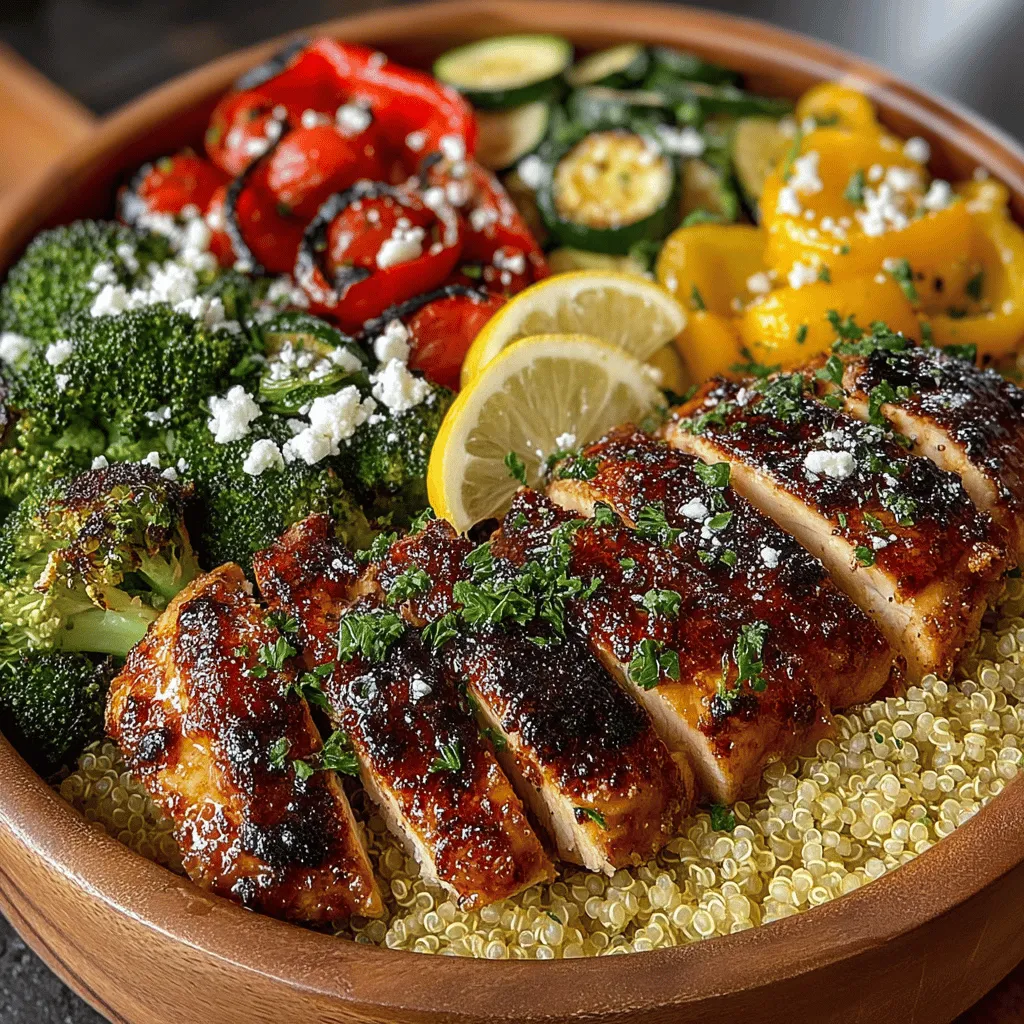 Discover the delightful flavors of Lemon Herb Grilled Chicken and Veggie Bowls, a nutritious and vibrant meal that’s perfect for any day of the week. This recipe not only features succulent grilled chicken marinated in zesty lemon and fresh herbs but is also complemented by an array of colorful grilled vegetables. Packed with protein and fiber, these bowls make for a balanced dish that’s both satisfying and easy to prepare. Ideal for meal prep or family dinners, this recipe is sure to become a favorite in your kitchen.