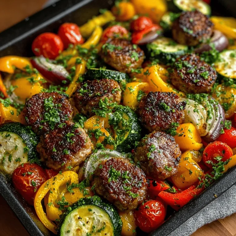 - 1 pound Italian sausage (mild or spicy, based on preference) - 1 large zucchini, sliced into half-moons - 1 bell pepper (red, yellow, or green), diced - 1 cup cherry tomatoes, halved - 1 medium red onion, cut into wedges - 3 tablespoons olive oil - 1 teaspoon dried oregano - 1 teaspoon dried basil - 1/2 teaspoon crushed red pepper flakes (optional) - Salt and pepper to taste
