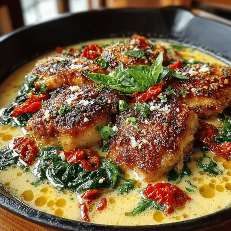 In the realm of quick and delicious weeknight meals, the One-Pan Creamy Tuscan Chicken Skillet stands out as a true culinary gem. This dish brings together succulent chicken breasts, vibrant sun-dried tomatoes, and fresh spinach, all enveloped in a rich and creamy sauce that is sure to delight your taste buds. Not only is this recipe easy to prepare, but it also requires minimal cleanup, making it perfect for busy families or anyone looking to enjoy a comforting meal without spending hours in the kitchen. In this article, we will delve into the details of this savory dish, providing insights into its ingredients, preparation, and why it deserves a spot in your regular dinner rotation.