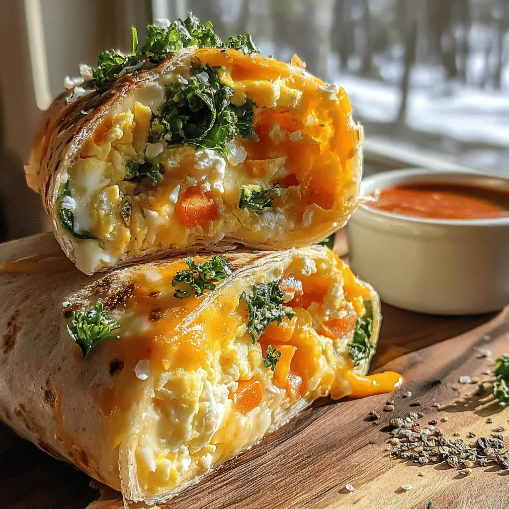 Power-Packed Egg & Spinach Breakfast Wraps