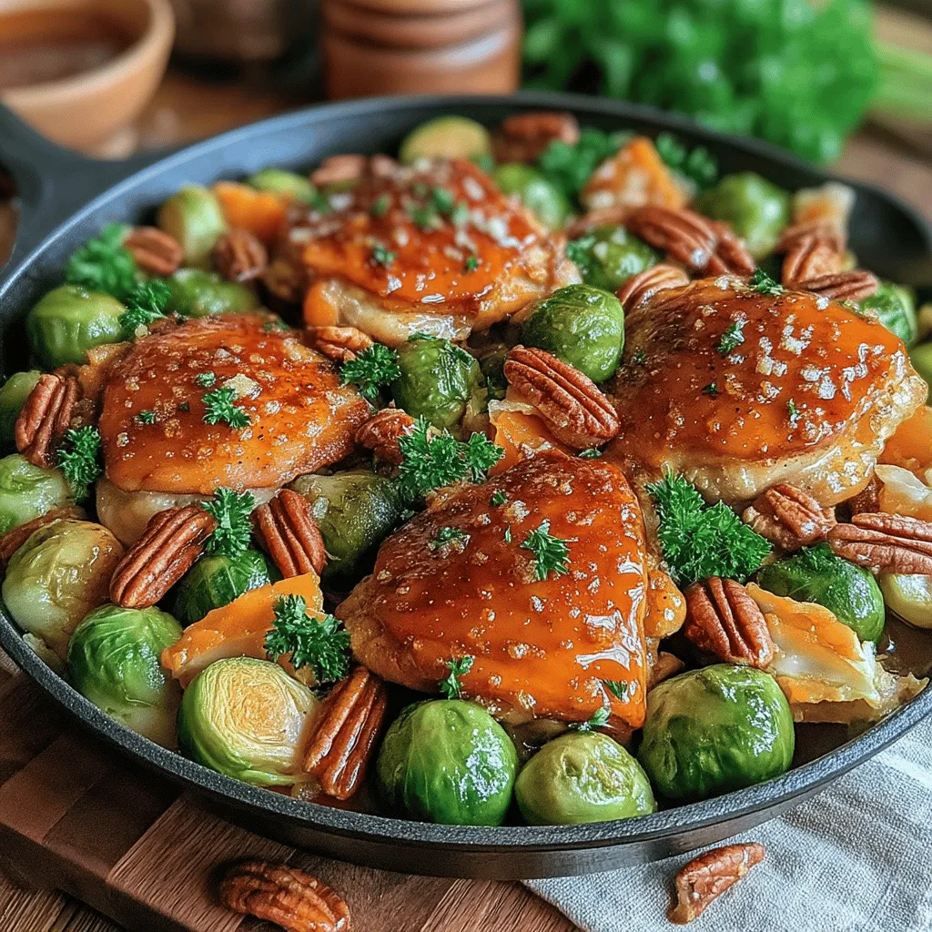 If you're looking for a delicious and hassle-free weeknight dinner, this One-Pan Maple Dijon Chicken & Brussels recipe is the perfect solution. Combining tender chicken thighs with nutrient-rich Brussels sprouts, this dish brings together a symphony of flavors that will delight your taste buds. The sweet notes of maple syrup paired with the tangy kick of Dijon mustard create a unique and mouthwatering glaze that enhances every bite.