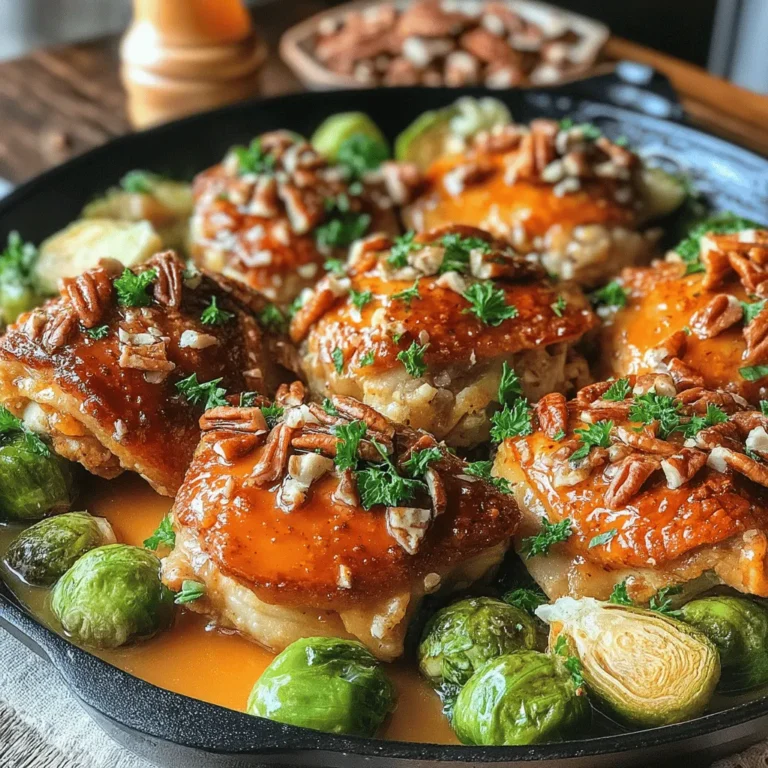 If you're looking for a delicious and hassle-free weeknight dinner, this One-Pan Maple Dijon Chicken & Brussels recipe is the perfect solution. Combining tender chicken thighs with nutrient-rich Brussels sprouts, this dish brings together a symphony of flavors that will delight your taste buds. The sweet notes of maple syrup paired with the tangy kick of Dijon mustard create a unique and mouthwatering glaze that enhances every bite.