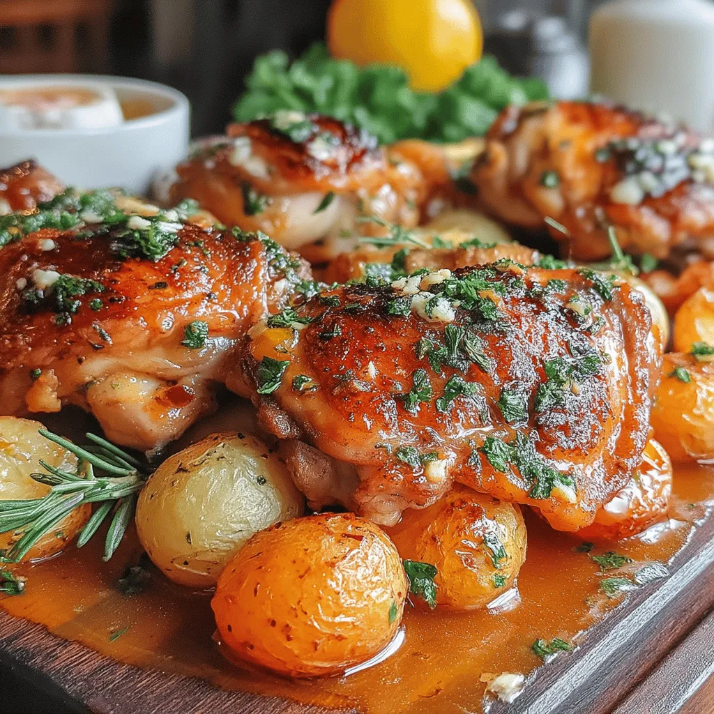 In the realm of home cooking, few dishes are as satisfying and comforting as a one-pan meal. Enter the One-Pan Herb-Infused Garlic Chicken & Crispy Potatoes—a delightful combination of succulent chicken thighs and golden, crispy potatoes infused with aromatic herbs and garlic. Perfect for busy weeknights or a cozy family dinner, this recipe not only simplifies your cooking process but also elevates your dining experience.