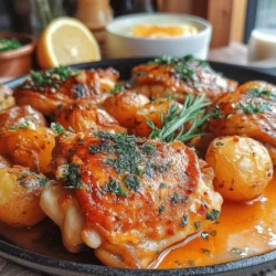 One-Pan Herb-Infused Garlic Chicken & Crispy Potatoes